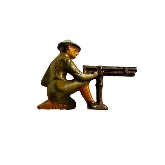 Barclay Manoil WW1 TypeCast US Doughboy Machine Gunner Soldier - Picture 2 of 2